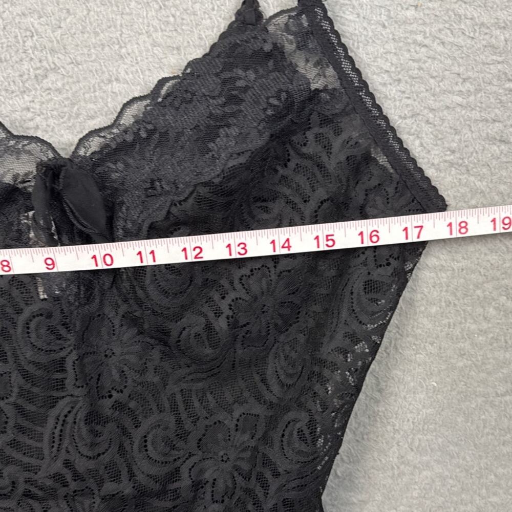 Y2K Vintage  Lace Camisole Sheer Spaghetti Strap Whimsygoth Coquette Val Mode - Picture 4 of 7